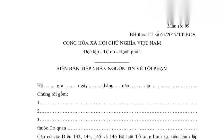 bien ban tiep nhan tin bao to giac toi pham image 01