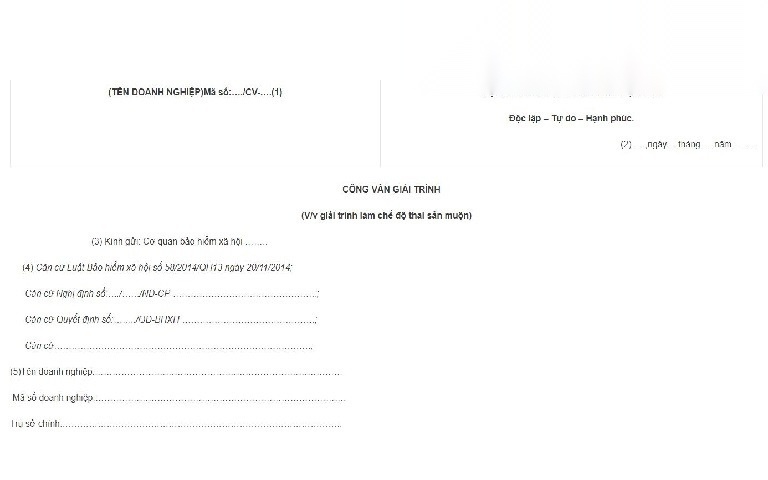 cong van giai trinh nop cham ho so thai san image 01