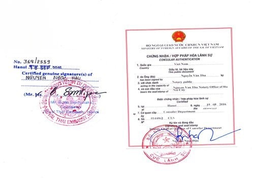 Thủ tục hợp pháp hóa lãnh sự