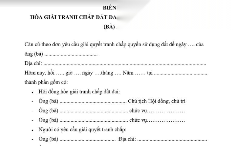 mau bien ban hoa giai tranh chap dat dai image 01
