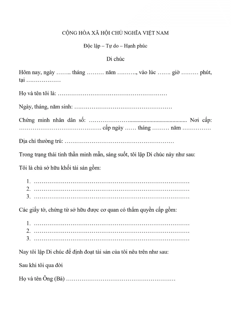 Người làm chứng di chúc theo quy định pháp luật